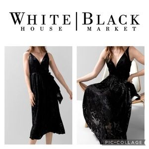 WHBM Sleeveless Velvet Burnout Cocktail Dress. NWT. Size 4 petite